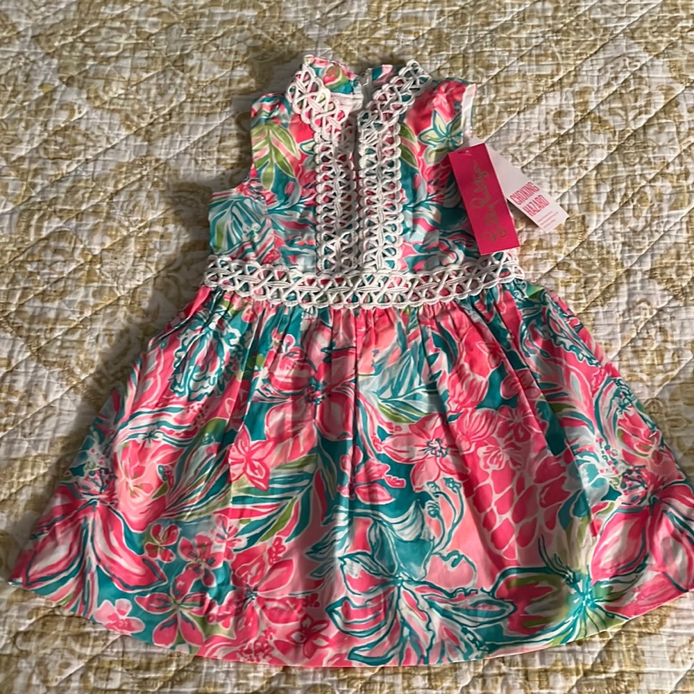 Lilly Pulitzer girls mini Franci dress - multi hot on the scene, NWT
